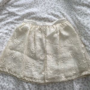 Beautiful Cream Skirt with Flowers